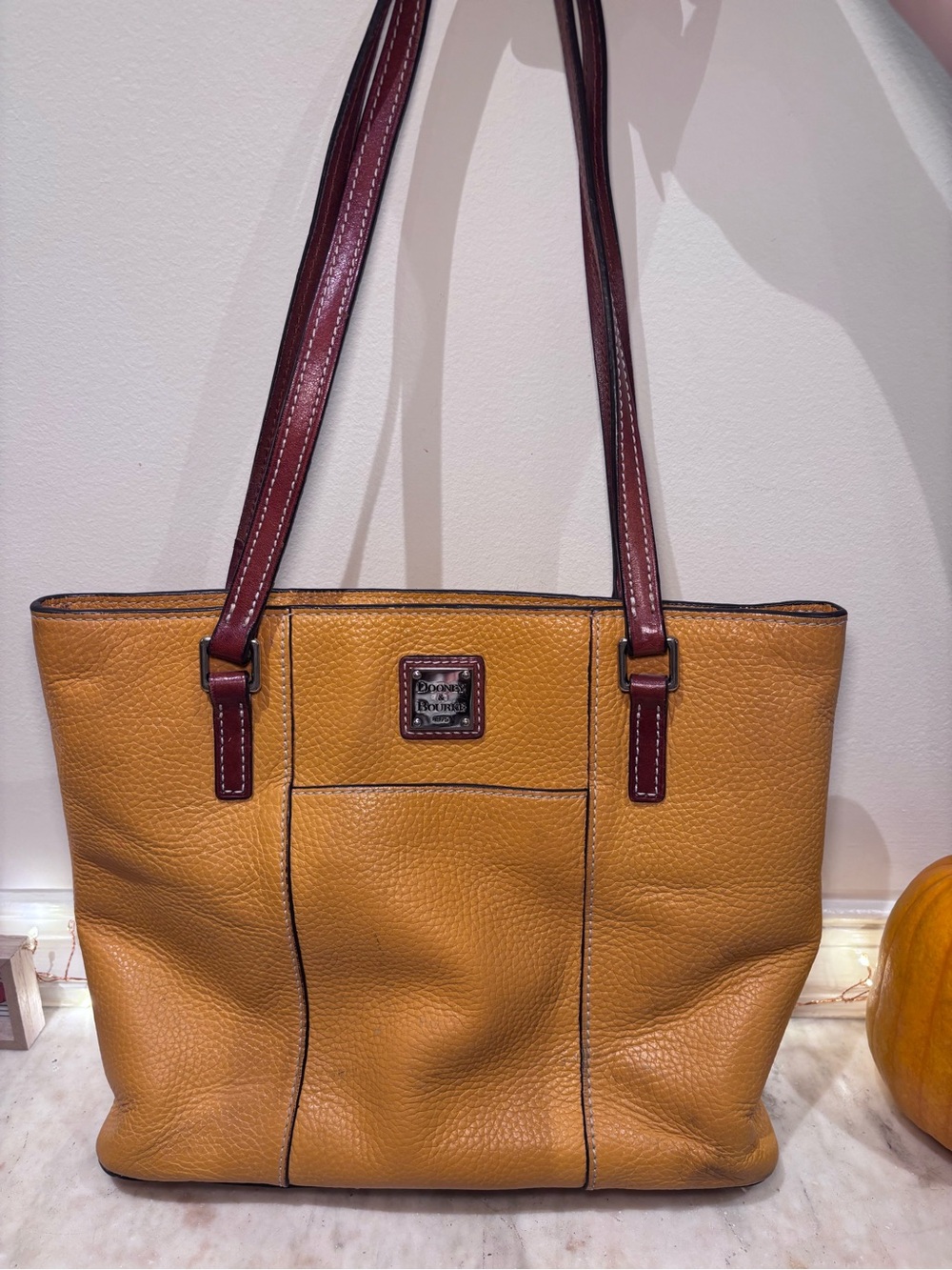 Dooney & Bourke Small Lexington Shopper Mustard